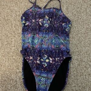 Jolyn Clothing purple and Blue Swimsuit with tags